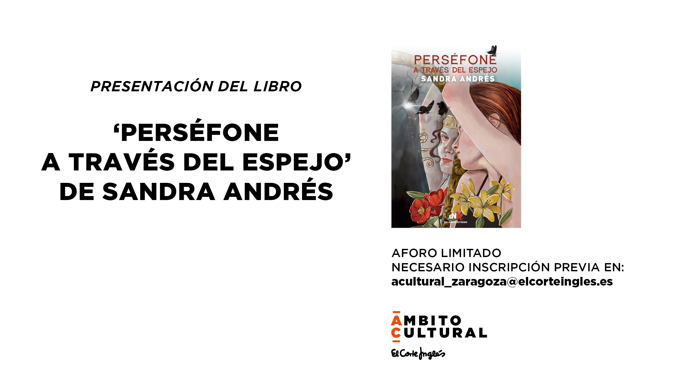 PRESENTACIÓN LIBRO: 'PERSÉFONE A TRAVÉS DEL ESPEJO'